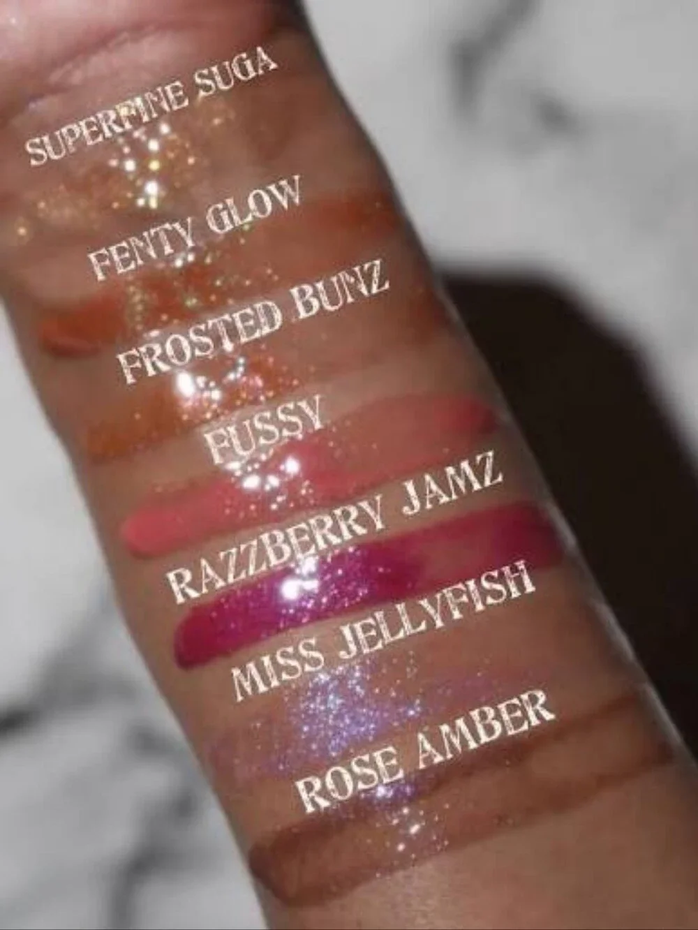 Fenty Beauty Iridescent Purple-Pink Sparkle Lip Gloss Miss Jellyfish